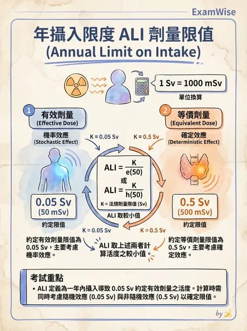 放射 - 劑量標準與防護原則 - AI 圖文解析預覽
