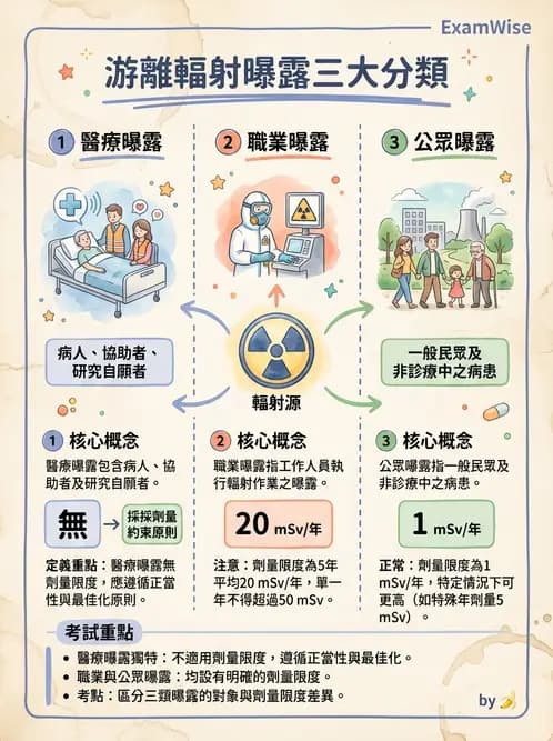 放射 - 劑量標準與防護原則 - AI 圖文解析預覽