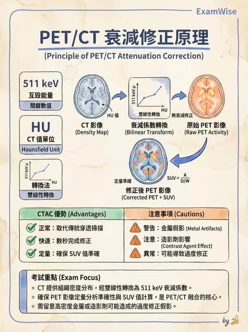 放射 - PET校正、影像重建與臨床操作 - AI 圖文解析預覽