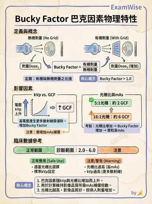 放射 - 曝光參數與散射線控制 - AI 圖文解析預覽