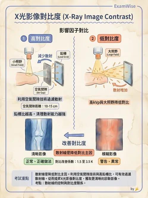 放射 - 曝光參數與散射線控制 - AI 圖文解析預覽