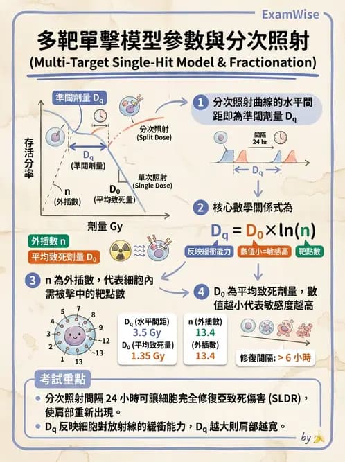 放射 - 細胞存活曲線與週期 - AI 圖文解析預覽
