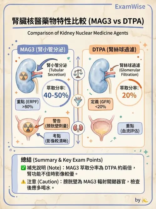 放射 - 腎臟造影SPECT藥物 - AI 圖文解析預覽