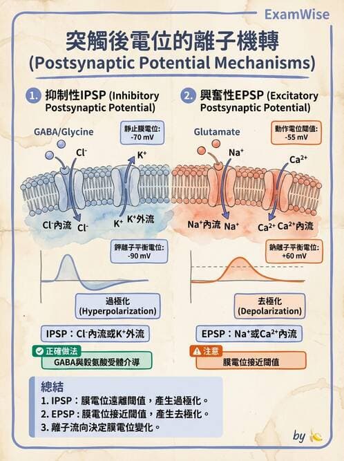 護理師 - 神經傳導、突觸與反射 - AI 圖文解析預覽