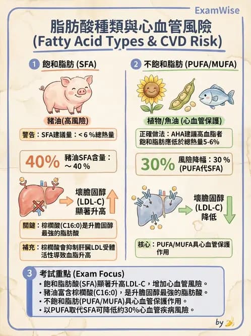 營養 - 脂肪酸種類與必需脂肪酸 - AI 圖文解析預覽
