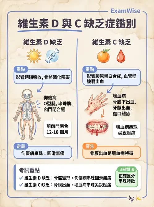 營養 - 生化指標與營養缺乏 - AI 圖文解析預覽