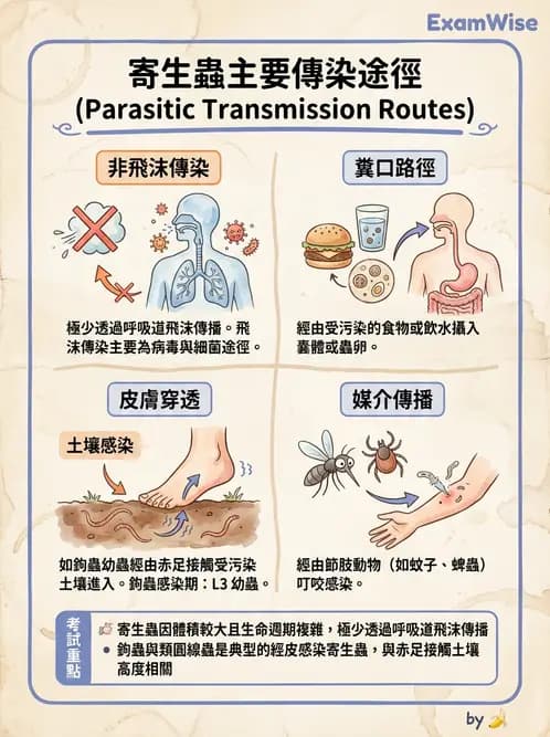 營養 - 生物性污染與寄生蟲 - AI 圖文解析預覽