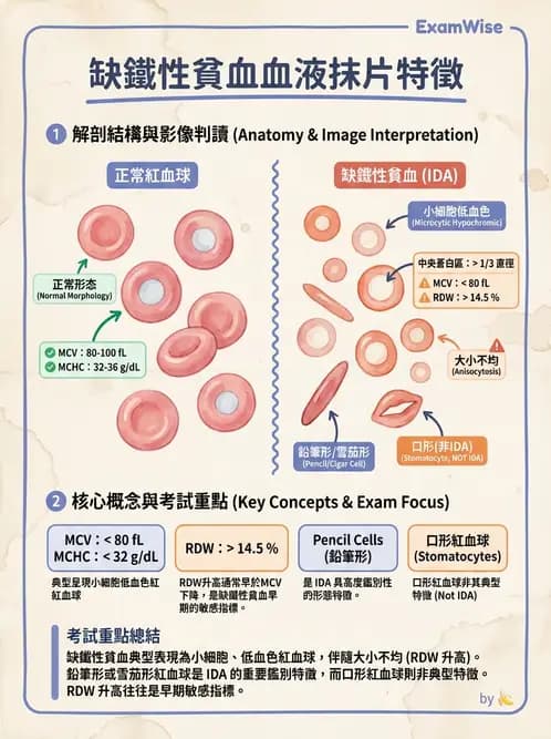 醫檢師 - 貧血診斷與營養缺乏性貧血 - AI 圖文解析預覽