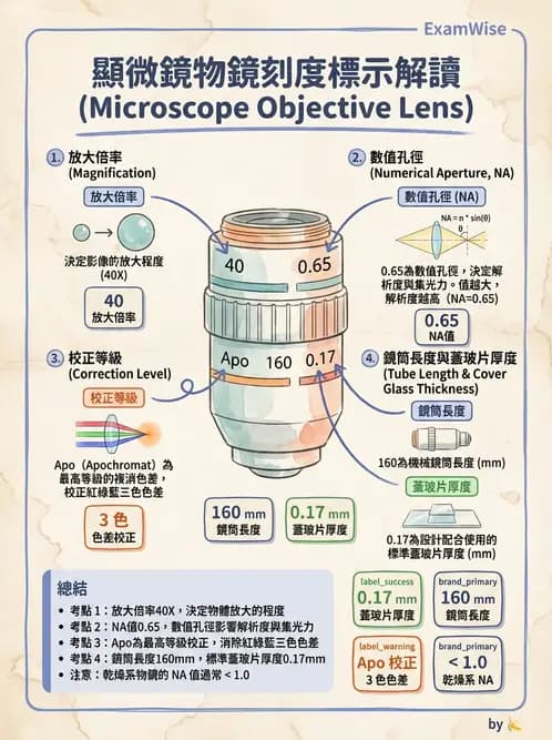 醫檢師 - 顯微鏡原理與操作 - AI 圖文解析預覽