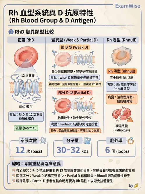 醫檢師 - 紅血球抗原與血型系統 - AI 圖文解析預覽
