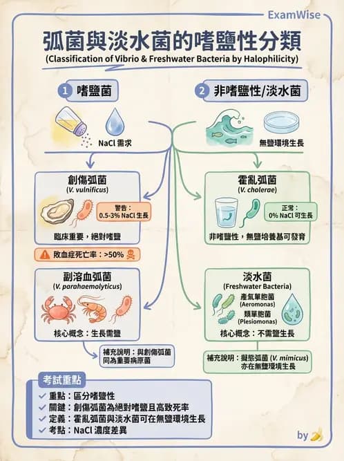 醫檢師 - 弧菌、氣單胞菌與彎曲菌 - AI 圖文解析預覽
