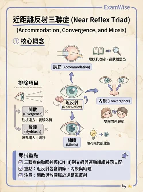 驗光師 - 眼部反射弧與自主神經調控 - AI 圖文解析預覽