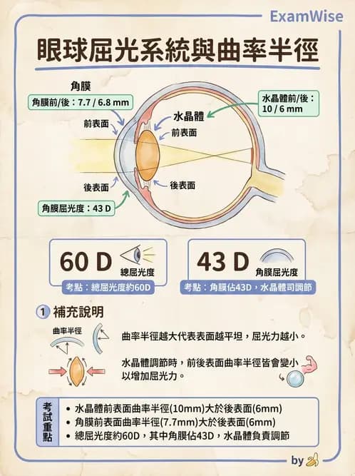 驗光師 - 眼球屈光系統基本原理 - AI 圖文解析預覽