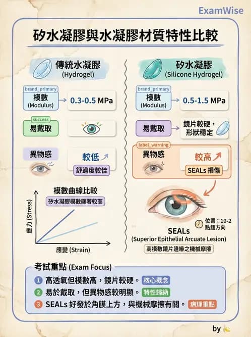 驗光師 - 軟式鏡片含水量、透氧與濕潤性 - AI 圖文解析預覽