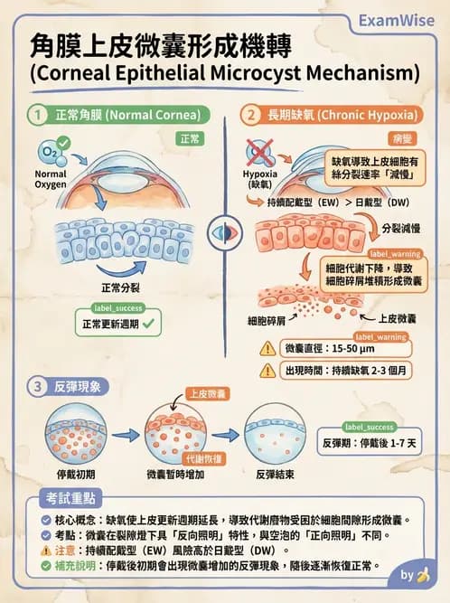 驗光師 - 角膜缺氧、水腫與變形 - AI 圖文解析預覽