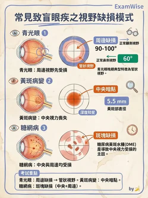 驗光師 - 視障的分類及流行分布 - AI 圖文解析預覽