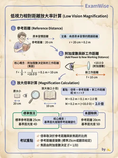 驗光師 - 放大原理與近距離光學計算 - AI 圖文解析預覽