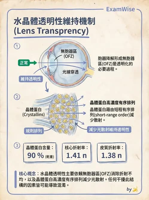 驗光師 - 水晶體與玻璃體 - AI 圖文解析預覽