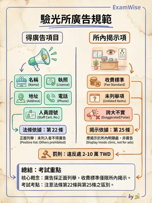 驗光師 - 業務紀錄與收費倫理罰則 - AI 圖文解析預覽