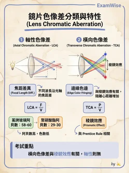 驗光師 - 色像差與阿貝數 - AI 圖文解析預覽