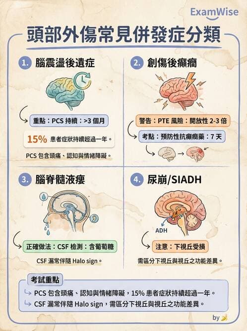 護理師 - 顱內壓升高與頭部外傷 - AI 圖文解析預覽