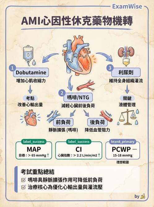 護理師 - 冠狀動脈疾病與心肌梗塞 - AI 圖文解析預覽