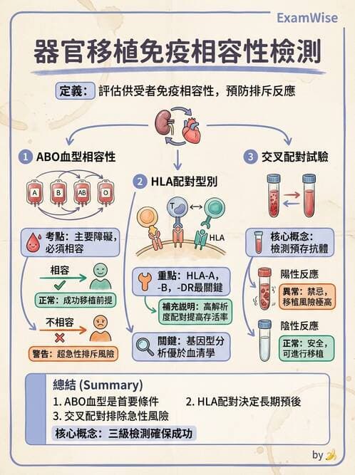 護理師 - 器官移植與AIDS - AI 圖文解析預覽