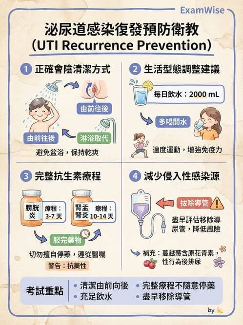 護理師 - 泌尿道疾病與排尿障礙 - AI 圖文解析預覽