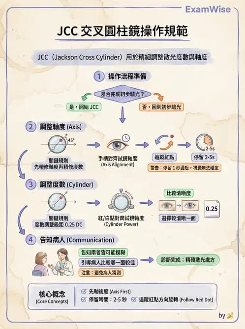 驗光師 - 傑克森交叉圓柱鏡散光檢查 - AI 圖文解析預覽