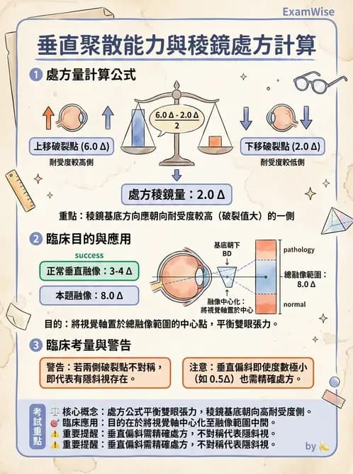 驗光師 - 稜鏡處方與垂直聚散處置 - AI 圖文解析預覽