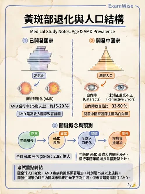 驗光師 - 視障的分類及流行分布 - AI 圖文解析預覽