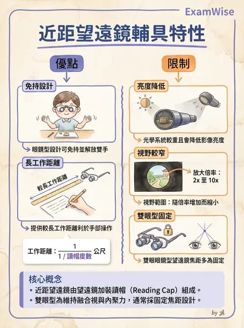 驗光師 - 近距離光學放大輔具種類與比較 - AI 圖文解析預覽