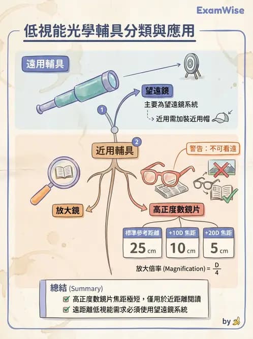 驗光師 - 近距離光學放大輔具種類與比較 - AI 圖文解析預覽