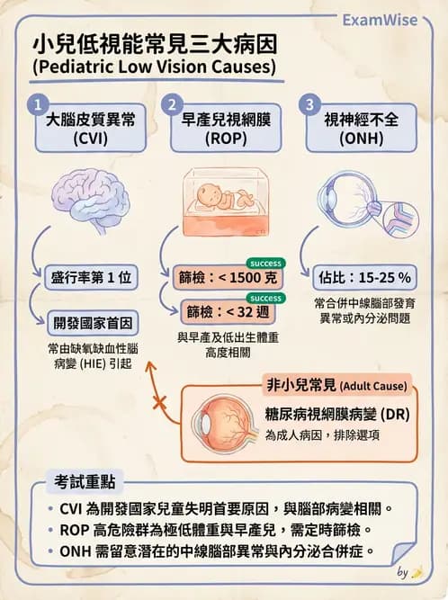 驗光師 - 視障的分類及流行分布 - AI 圖文解析預覽