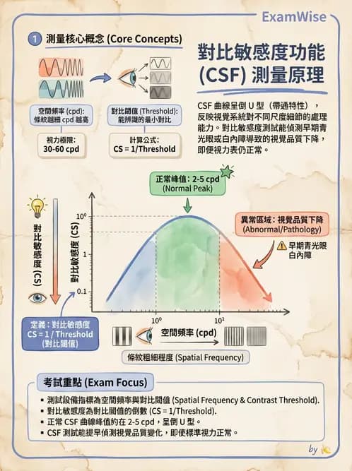 驗光師 - 功能性評估、對比敏感度與色覺 - AI 圖文解析預覽