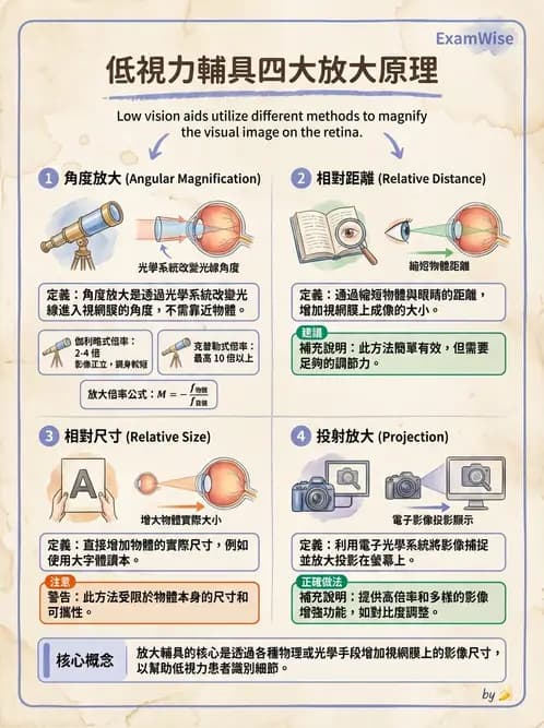 驗光師 - 放大原理與近距離光學計算 - AI 圖文解析預覽