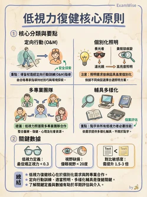 驗光師 - 低視力復健與心理適應 - AI 圖文解析預覽