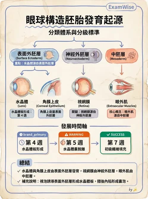 驗光師 - 眼球胚胎發育 - AI 圖文解析預覽