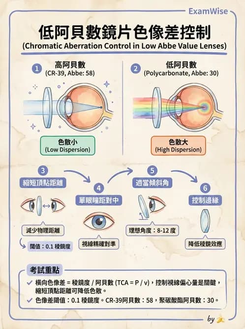 驗光師 - 色像差與阿貝數 - AI 圖文解析預覽