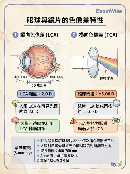 驗光師 - 色像差與阿貝數 - AI 圖文解析預覽