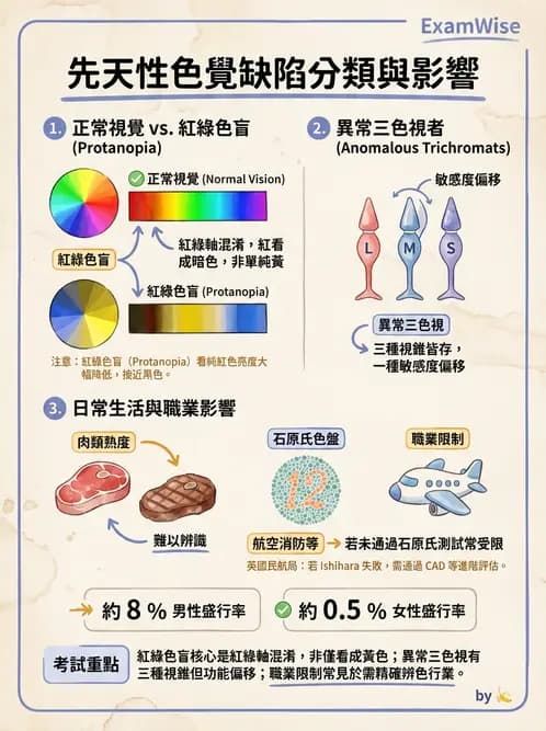 驗光師 - 對比敏感度與色覺檢查 - AI 圖文解析預覽