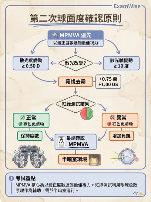 驗光師 - 自覺式驗光流程與球面度判讀 - AI 圖文解析預覽