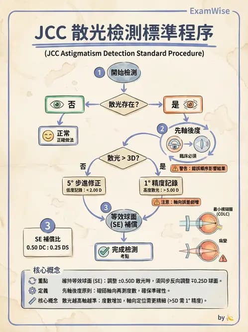 驗光師 - 傑克森交叉圓柱鏡散光檢查 - AI 圖文解析預覽