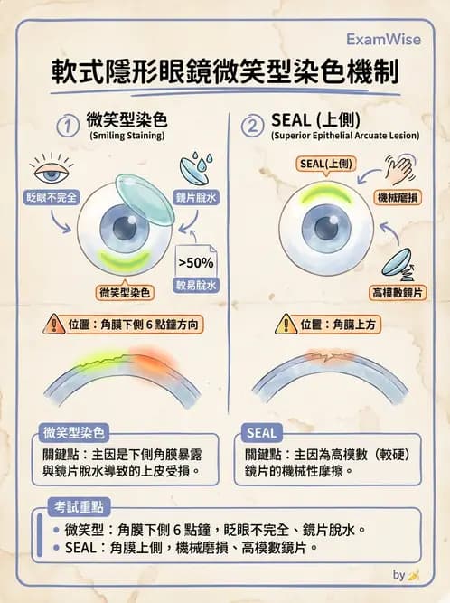 驗光師 - 角膜染色與輪部血管化 - AI 圖文解析預覽