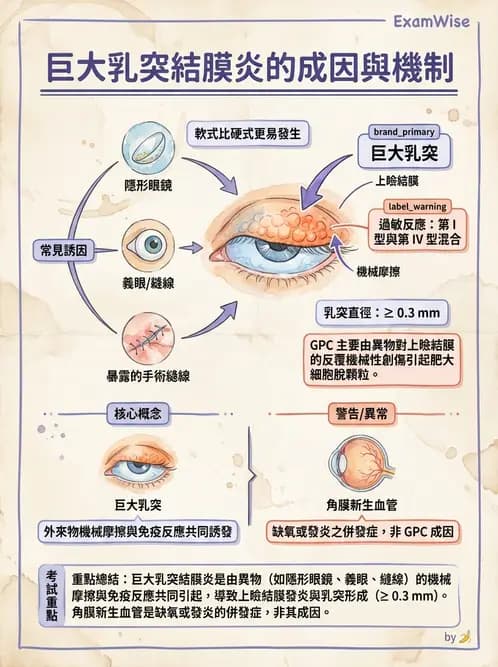 驗光師 - 結膜眼瞼反應、沉澱物與乾眼 - AI 圖文解析預覽