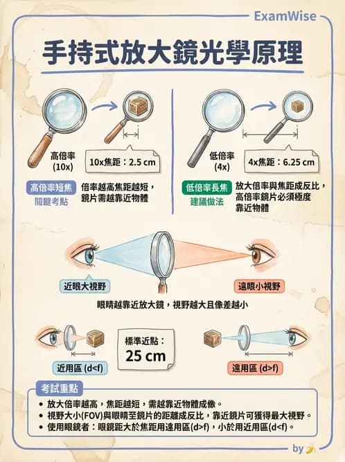 驗光師 - 近距離光學放大輔具種類與比較 - AI 圖文解析預覽