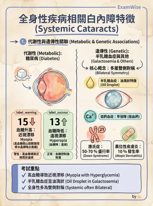 驗光師 - 血管阻塞、甲狀腺眼疾與其他全身性眼病變 - AI 圖文解析預覽