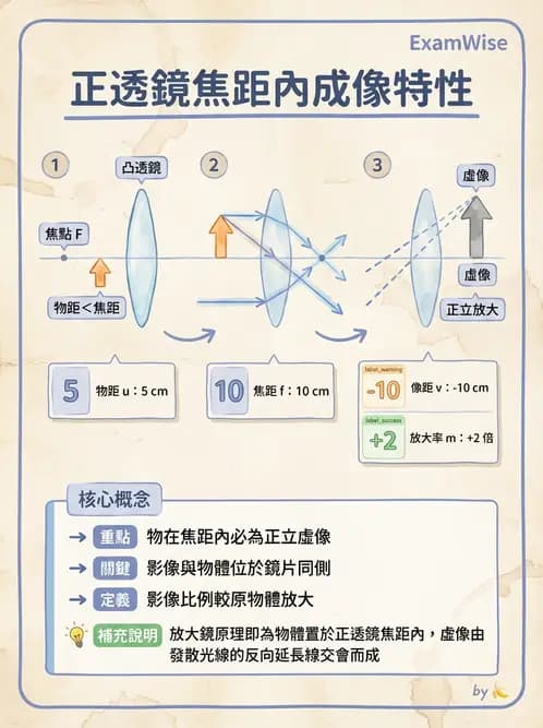驗光師 - 薄透鏡成像計算與成像性質 - AI 圖文解析預覽
