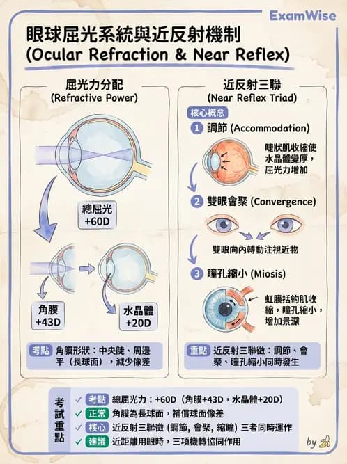 驗光師 - 眼球屈光系統基本原理 - AI 圖文解析預覽