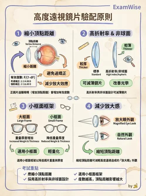 驗光師 - 頂點距離換算與等效處方 - AI 圖文解析預覽